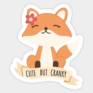 Pretty Little Fox - Cute But Cranky Sticker